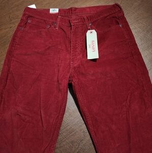 Levi's 514 Dark Red Straight Denim Corduroy pants